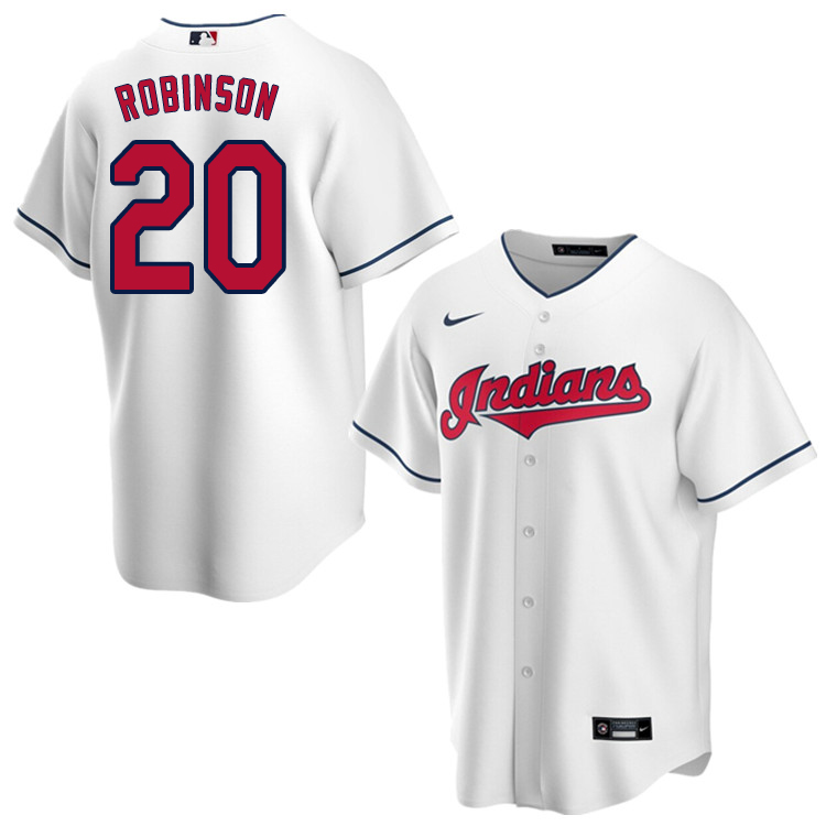 Nike Men #20 Frank Robinson Cleveland Indians Baseball Jerseys Sale-White